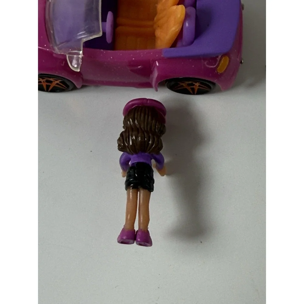 Mattel 2007 Polly Pocket Wheels Car #3 Convertible W/ Driver Figure